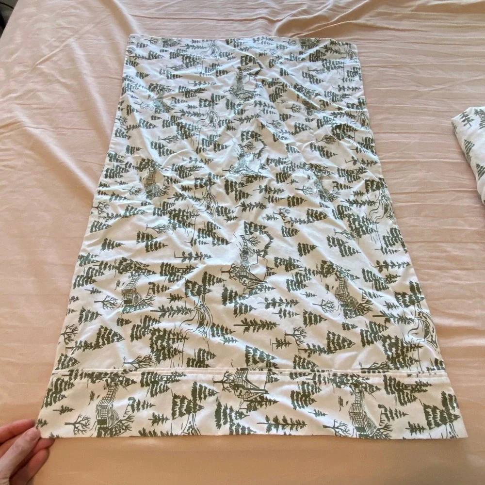 Threshold Twin XL 100% Cotton 400-Thread-Count Christmas Holiday Sheet Set